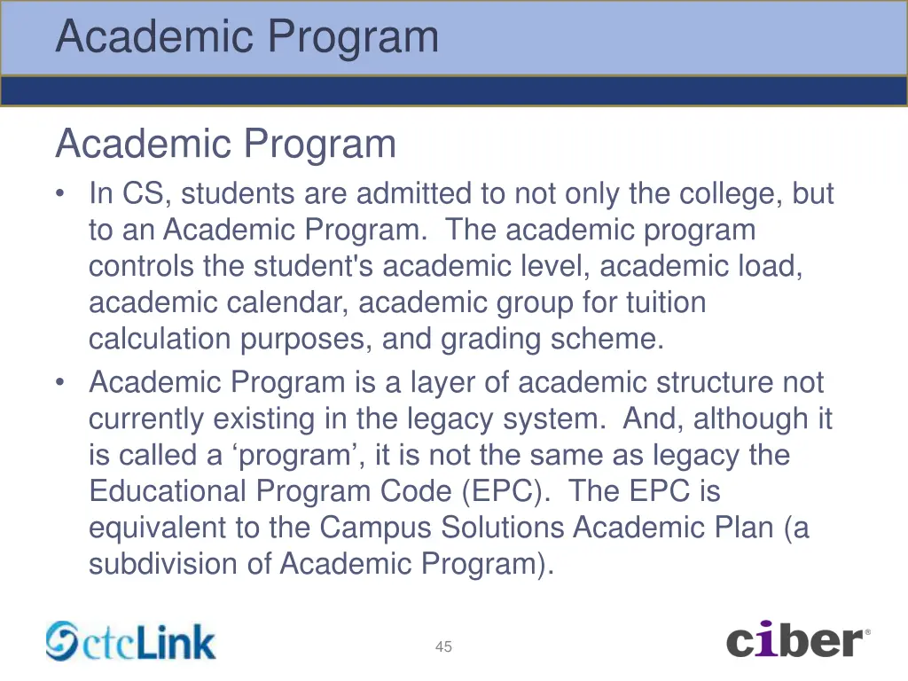 academic program