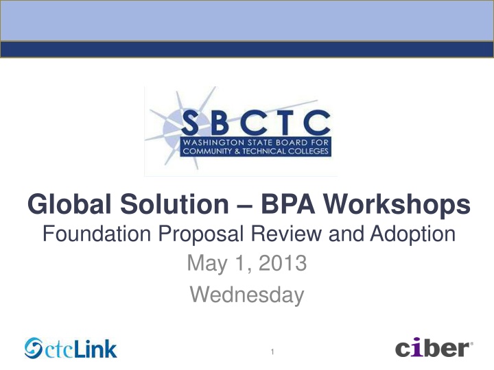 global solution bpa workshops foundation proposal