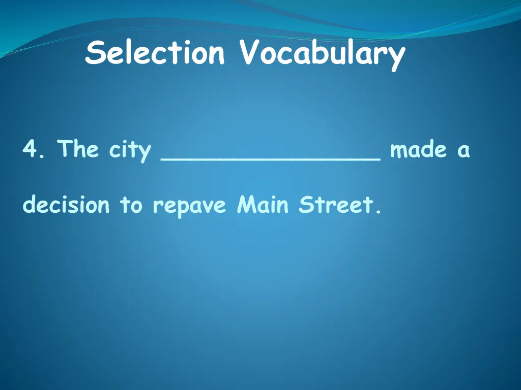 selection vocabulary 3