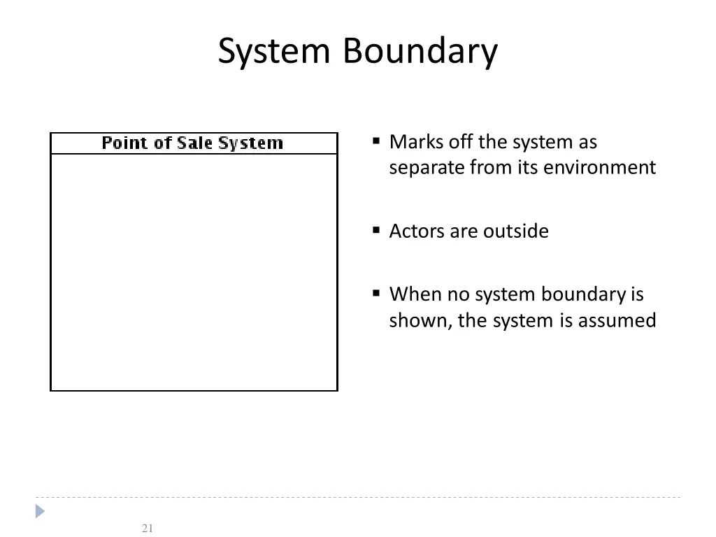 system boundary