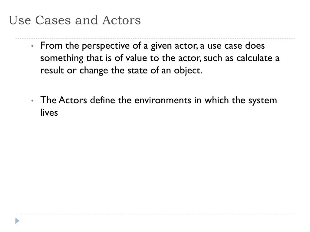 use cases and actors