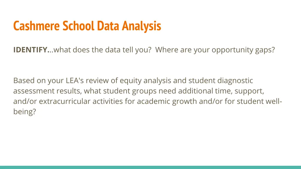 cashmere school data analysis