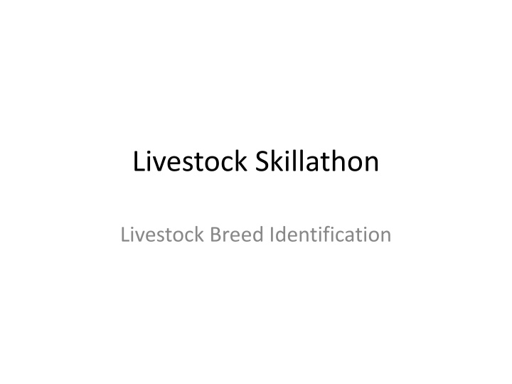 livestock skillathon