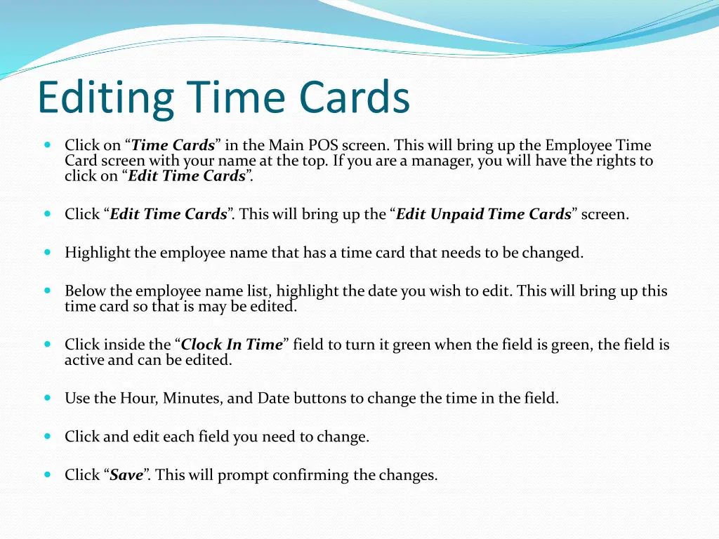 editing time cards 1