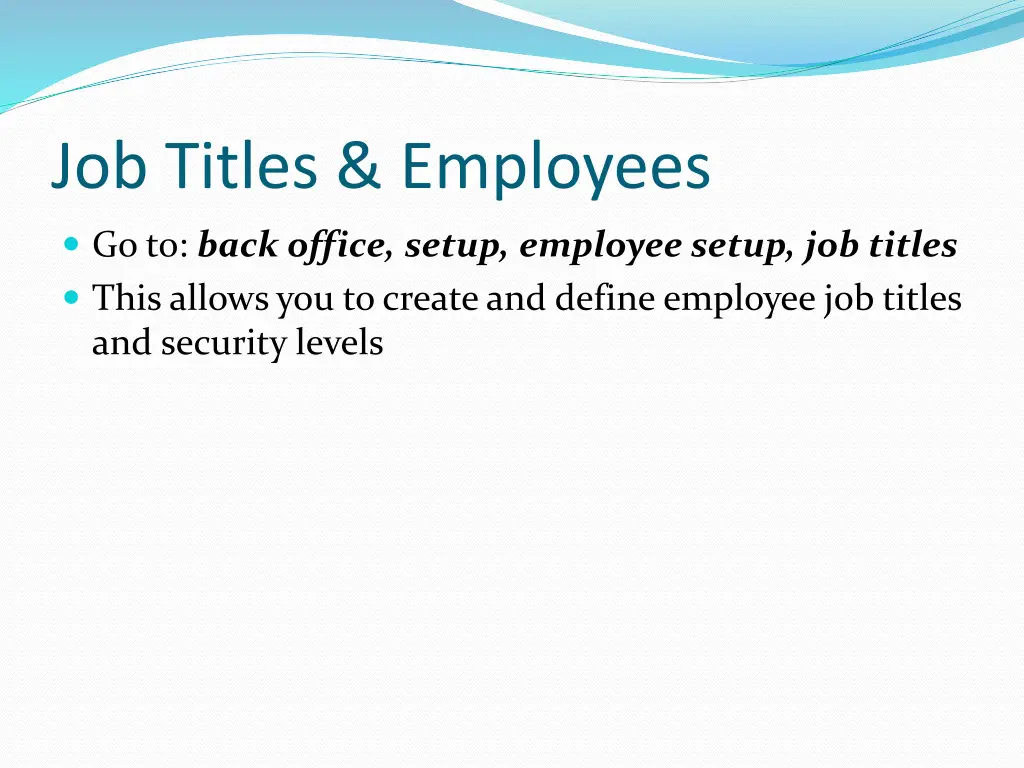 job titles employees