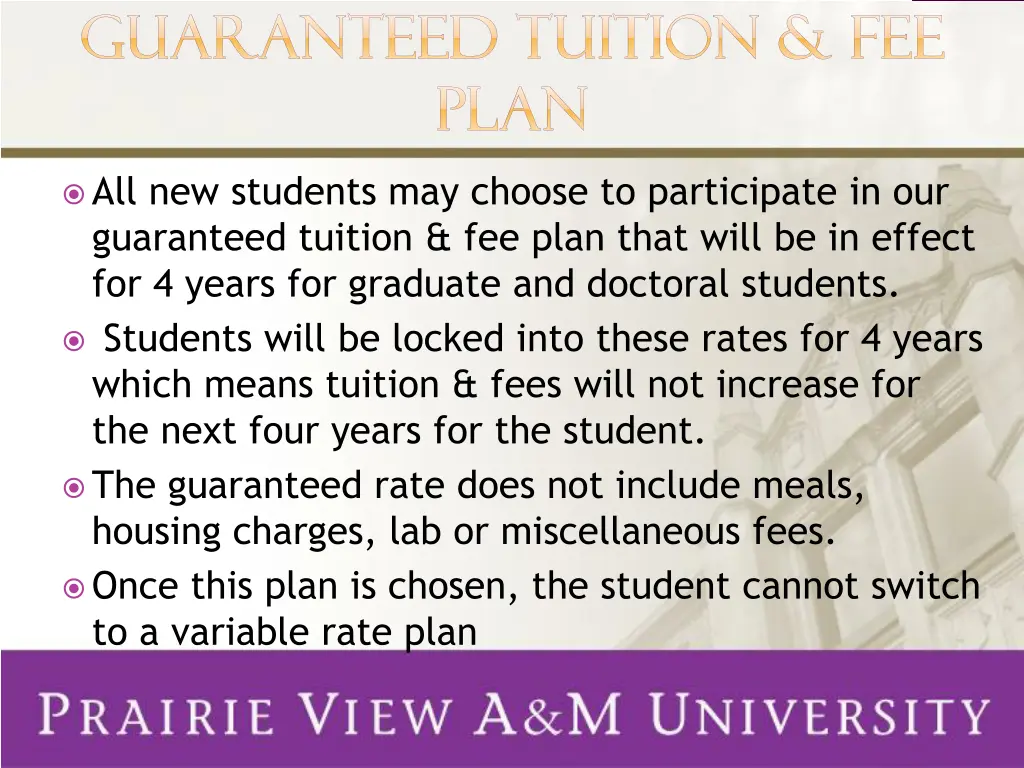 guaranteed tuition fee guaranteed tuition