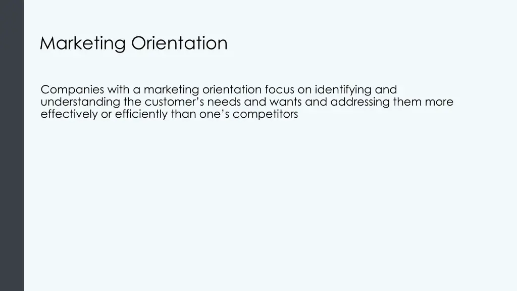 marketing orientation