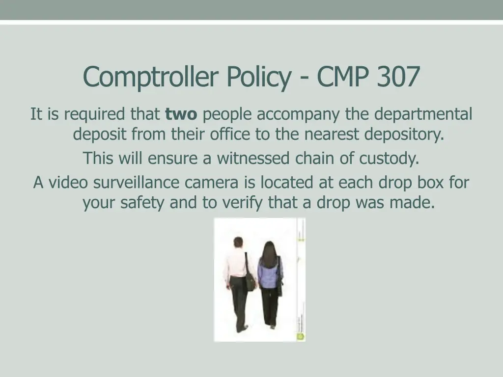 comptroller policy cmp 307