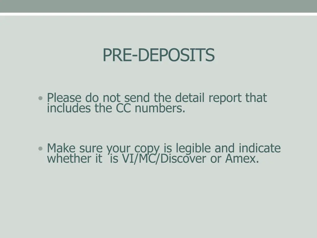 pre deposits 1