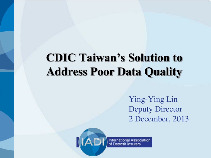 cdic taiwan s solution to address poor data