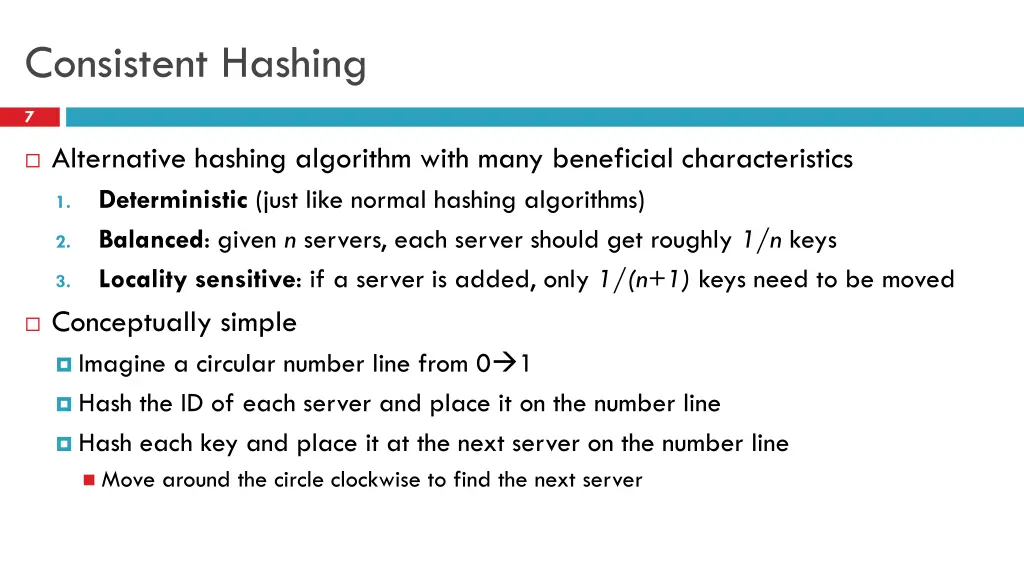 consistent hashing