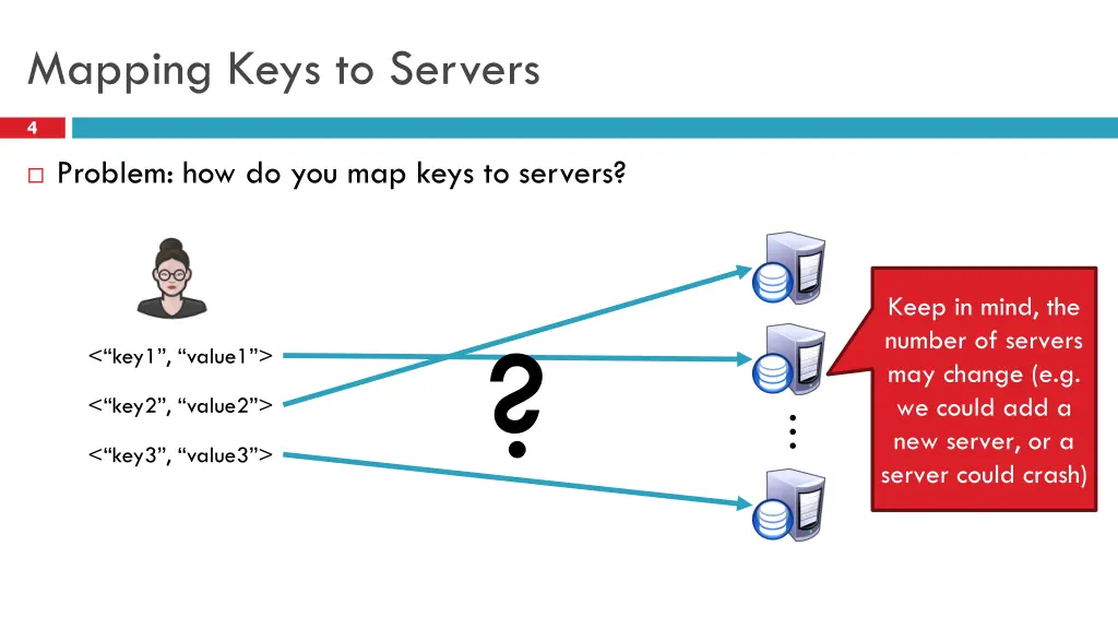 mapping keys to servers