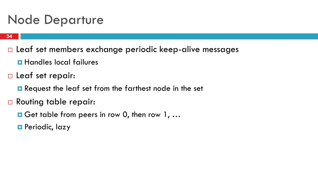 node departure