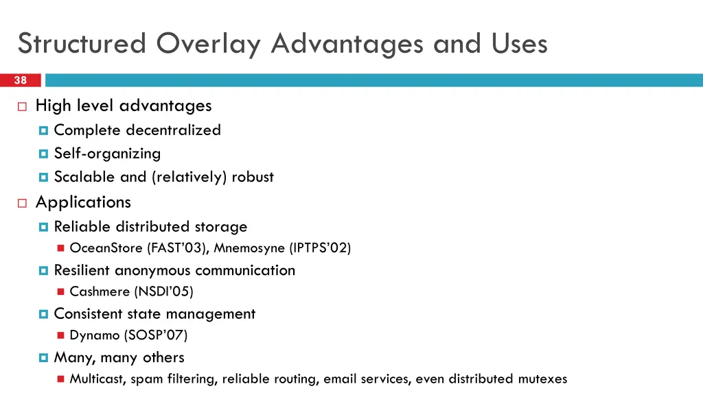 structured overlay advantages and uses