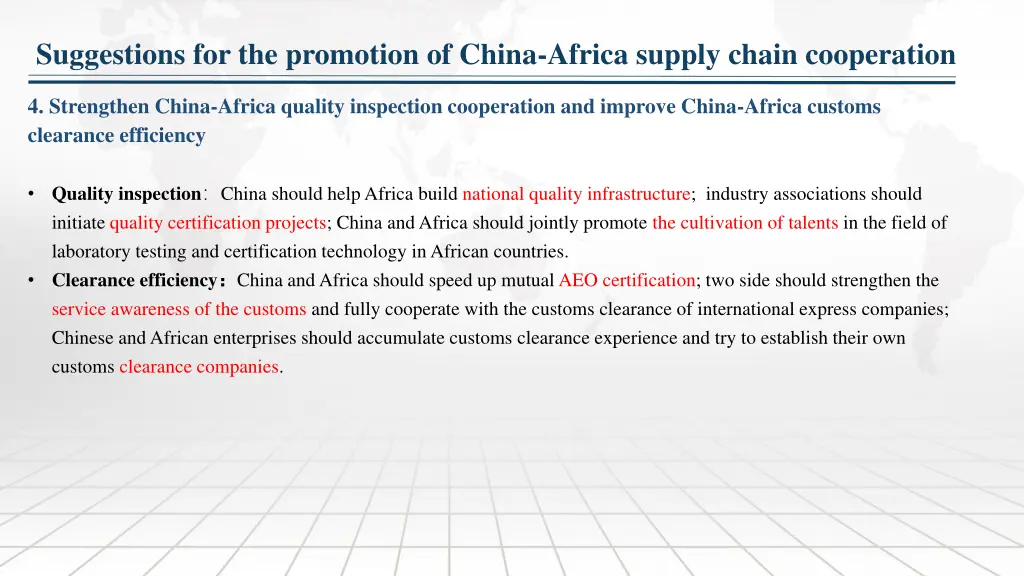 suggestions for the promotion of china africa 2