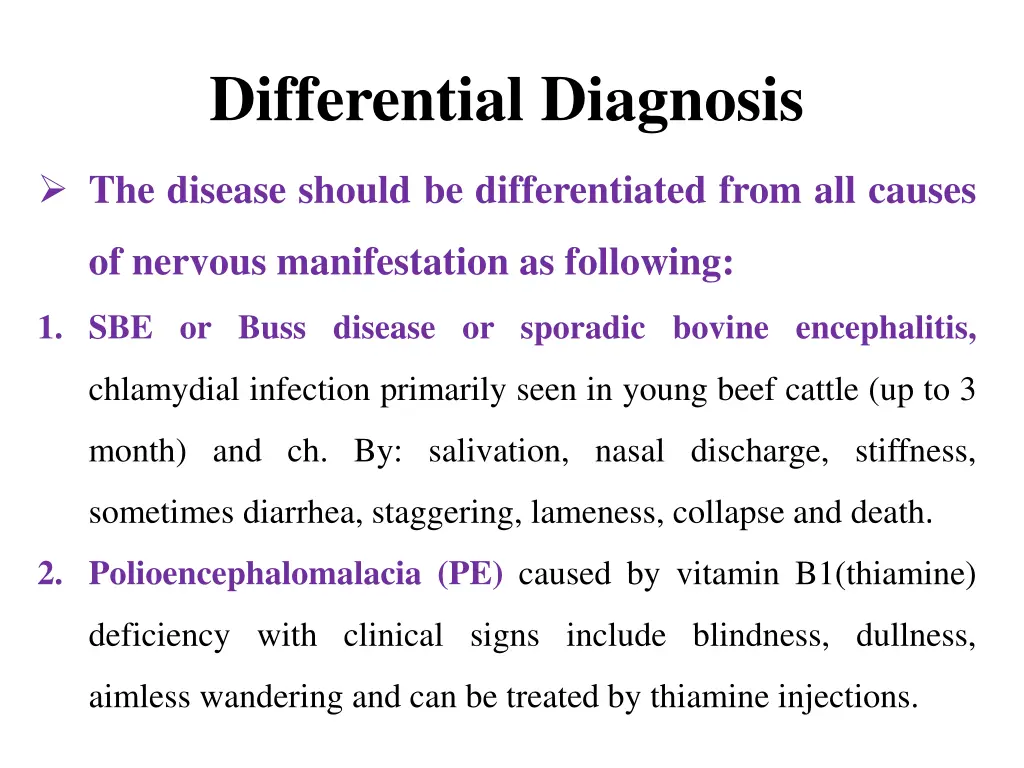 differential diagnosis