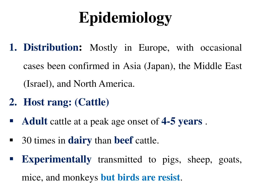 epidemiology