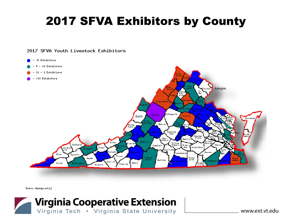 2017 sfva exhibitors by county