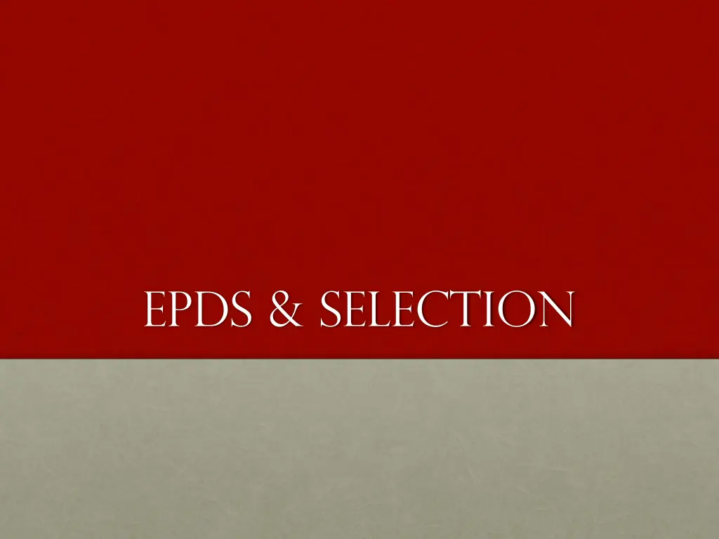 epds selection