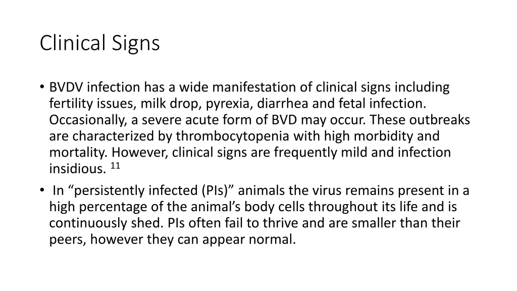 clinical signs