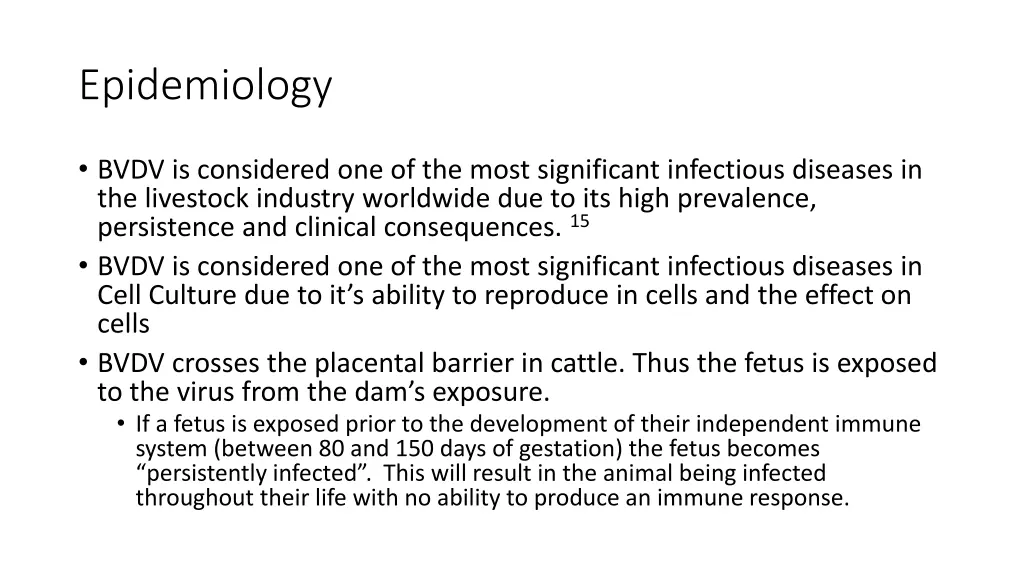 epidemiology