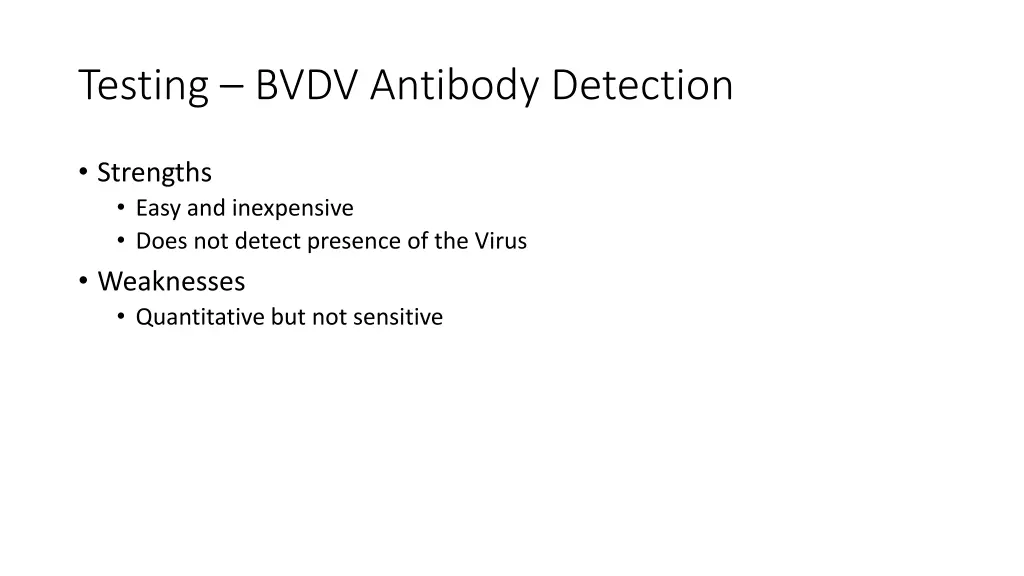 testing bvdv antibody detection