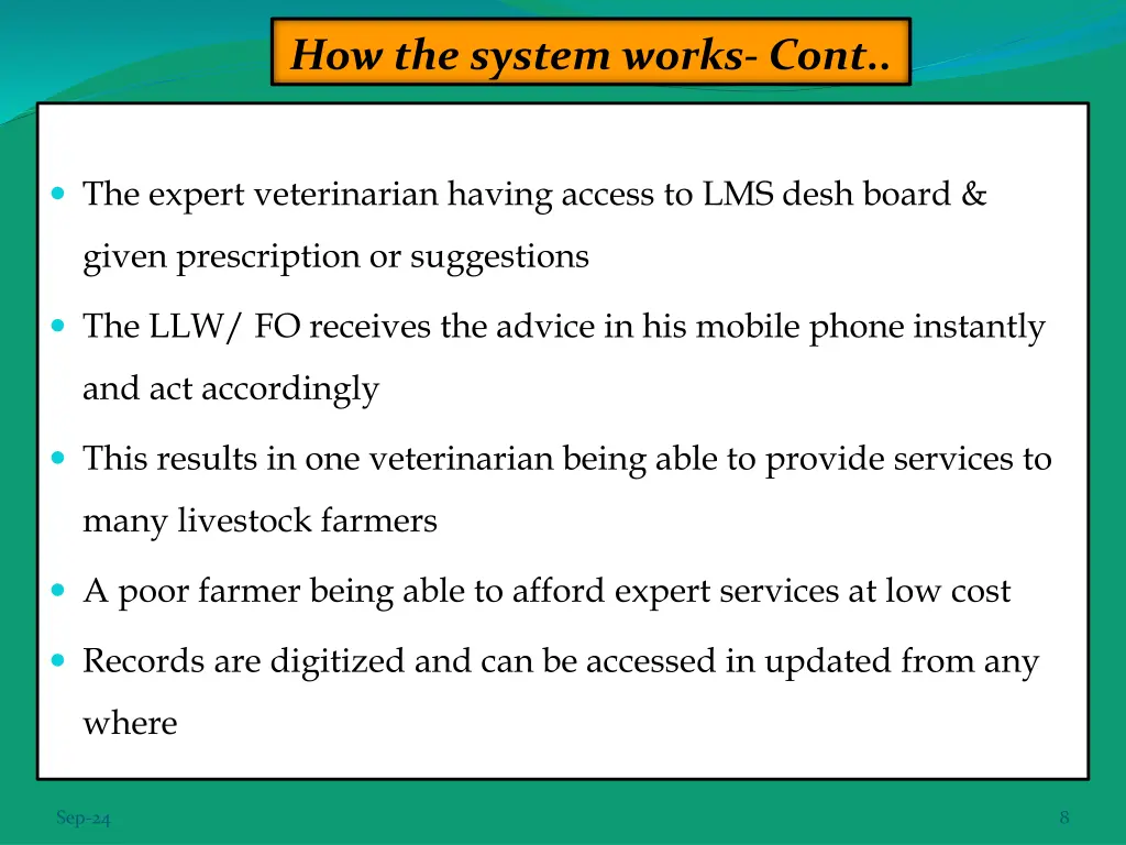 how the system works cont