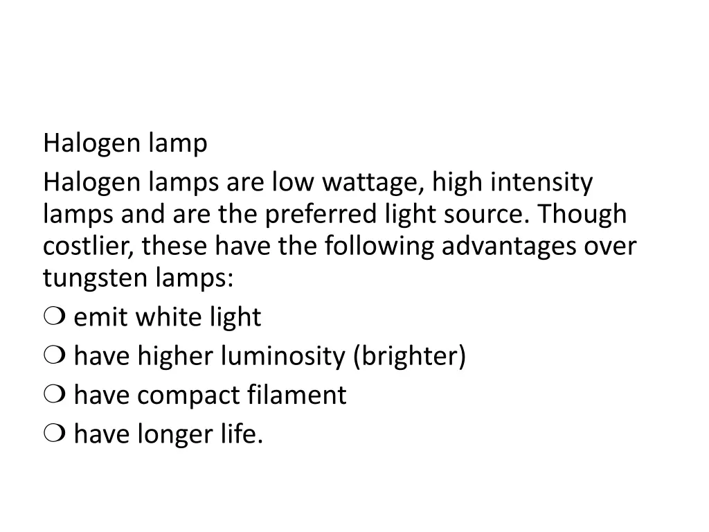 halogen lamp halogen lamps are low wattage high