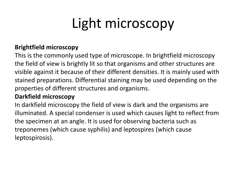 light microscopy