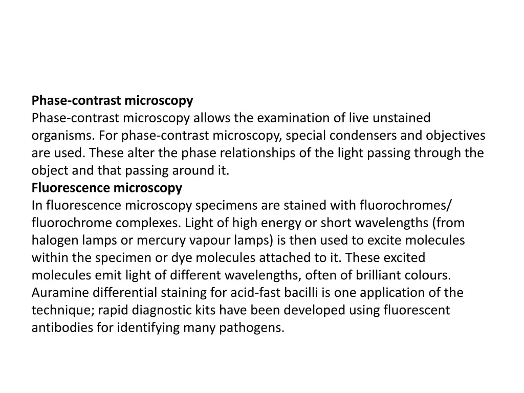 phase contrast microscopy phase contrast