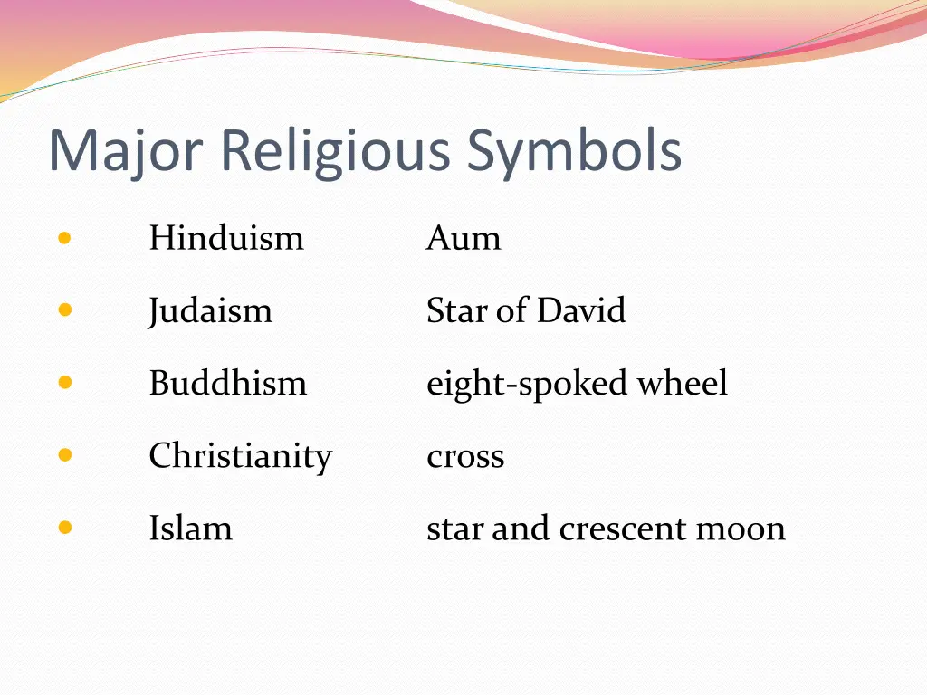 major religious symbols