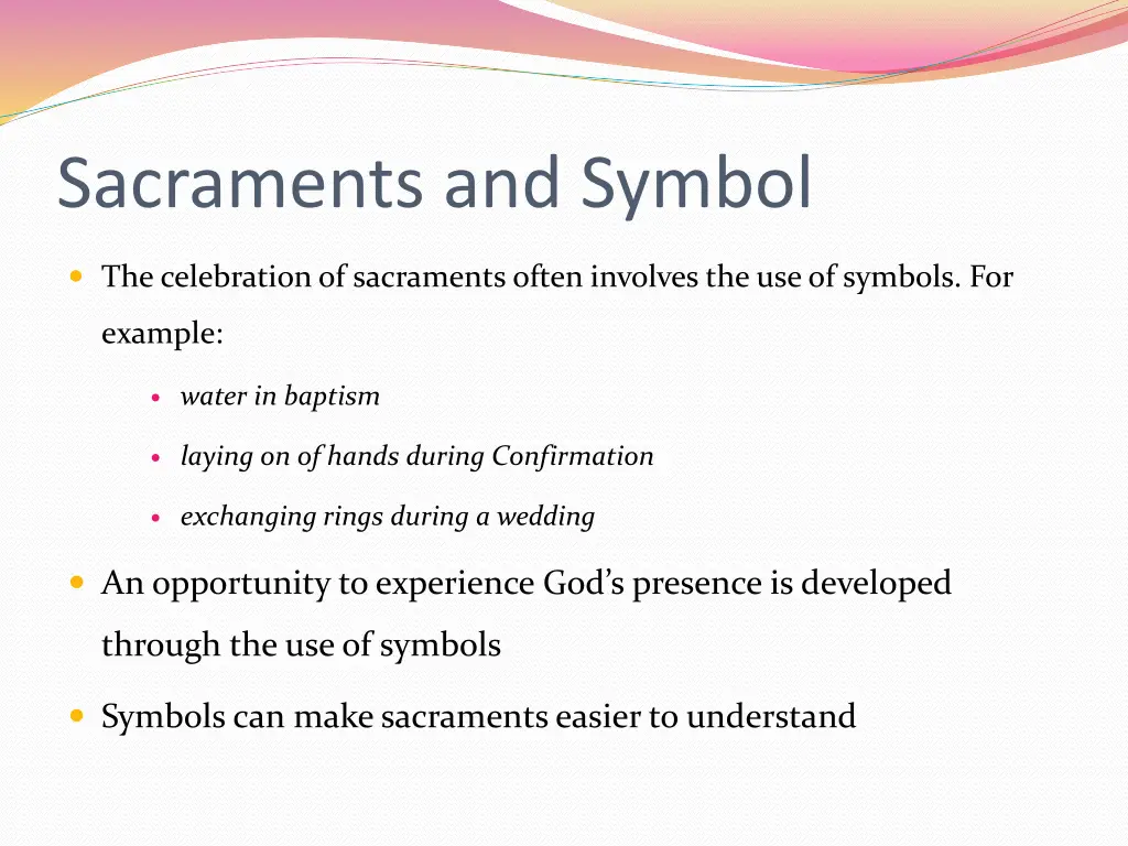 sacraments and symbol