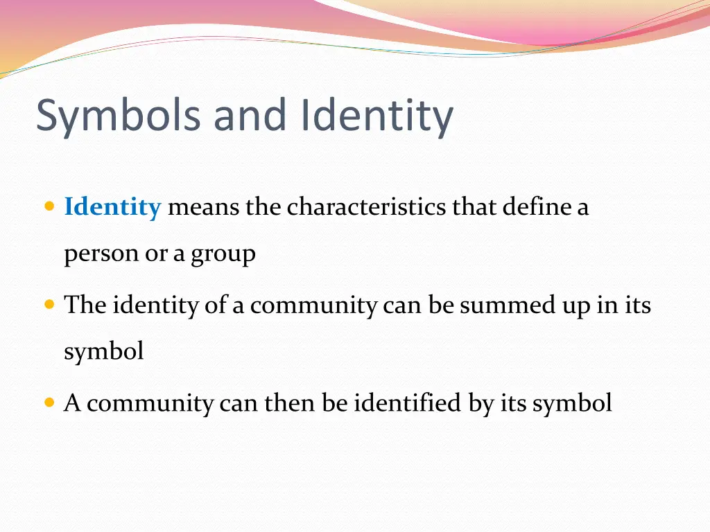 symbols and identity