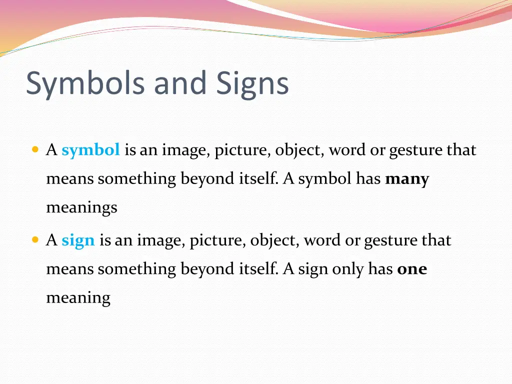 symbols and signs