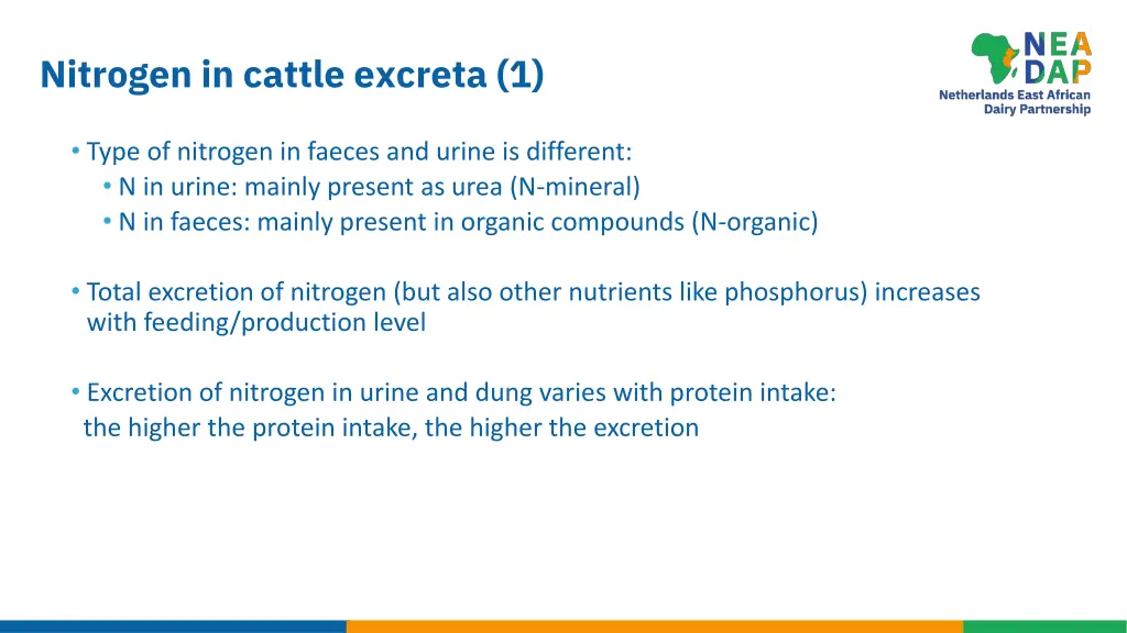 nitrogen in cattle excreta 1