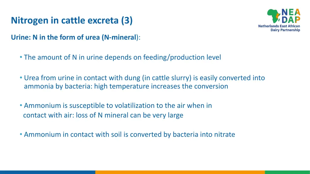 nitrogen in cattle excreta 3