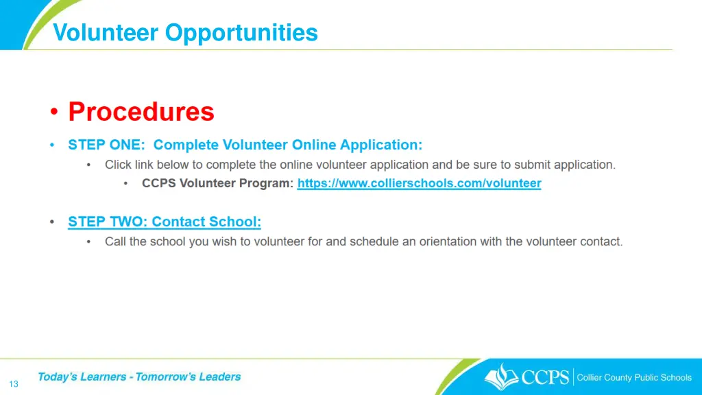 volunteer opportunities