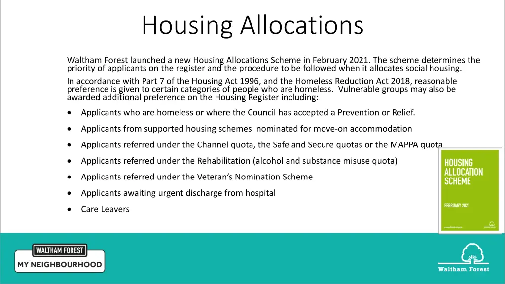 housing allocations