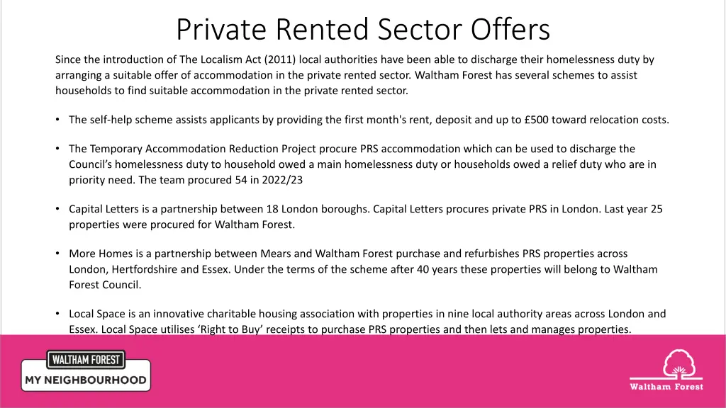 private rented sector offers