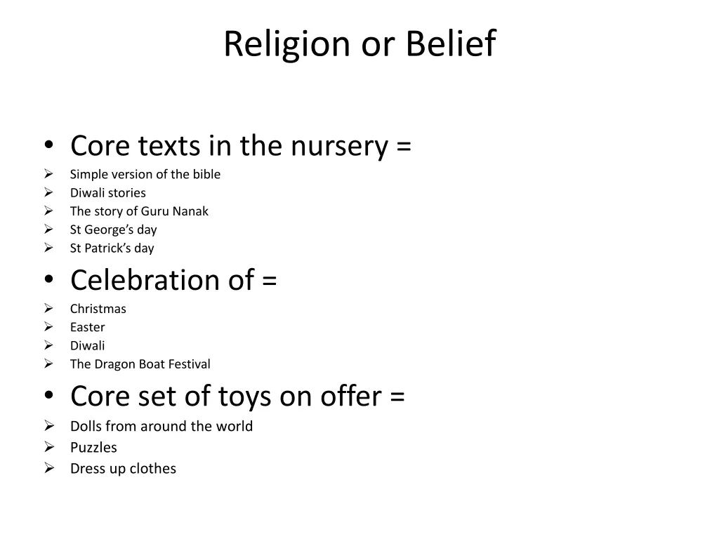 religion or belief