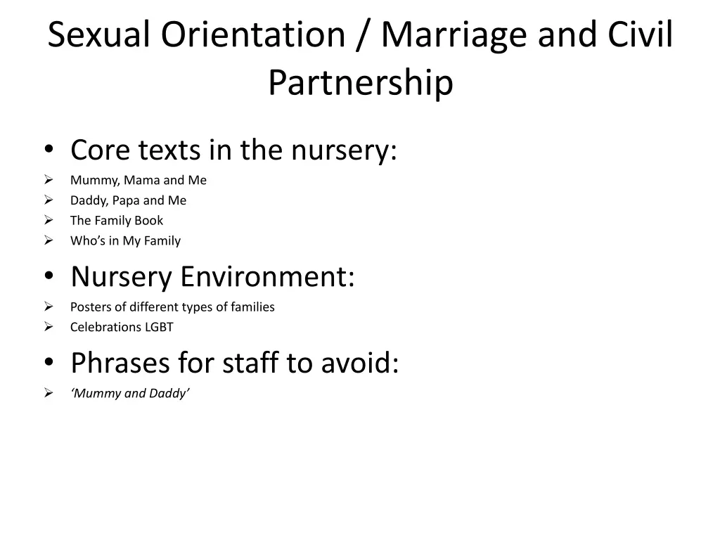 sexual orientation marriage and civil partnership