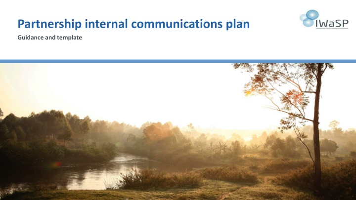 partnership internal communications plan guidance