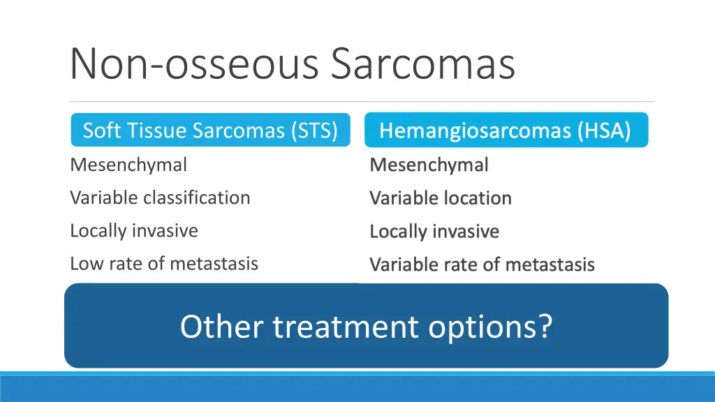 non osseous sarcomas