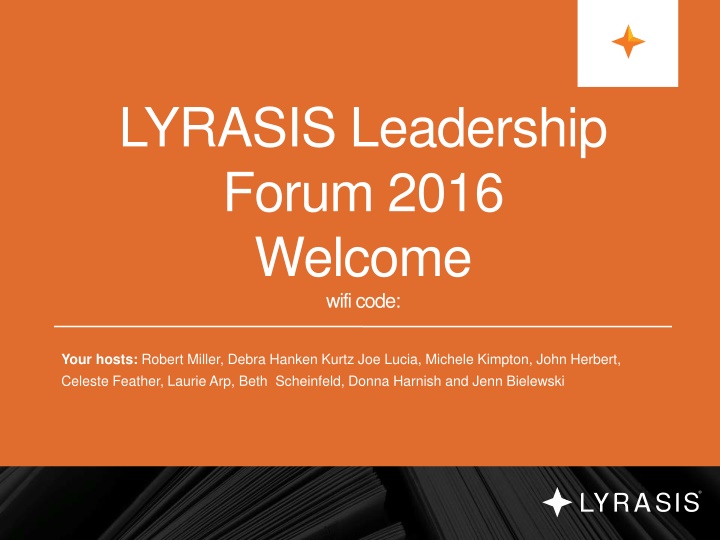 lyrasis leadership forum 2016 welcome wificode