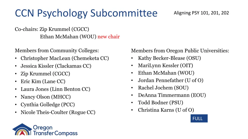 ccn psychology subcommittee