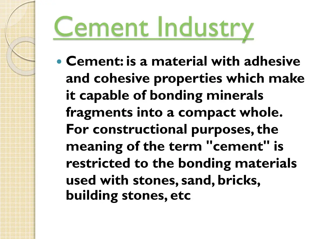 cement industry