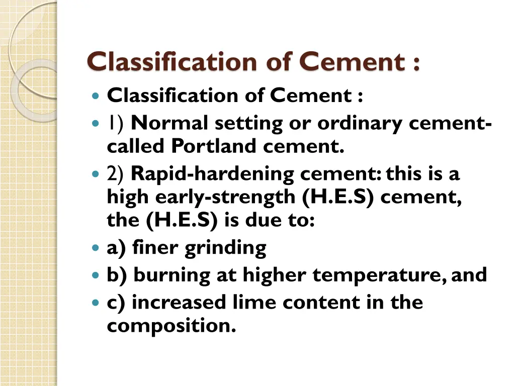 classification of cement classification of cement