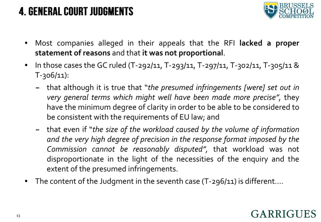 most companies alleged in their appeals that