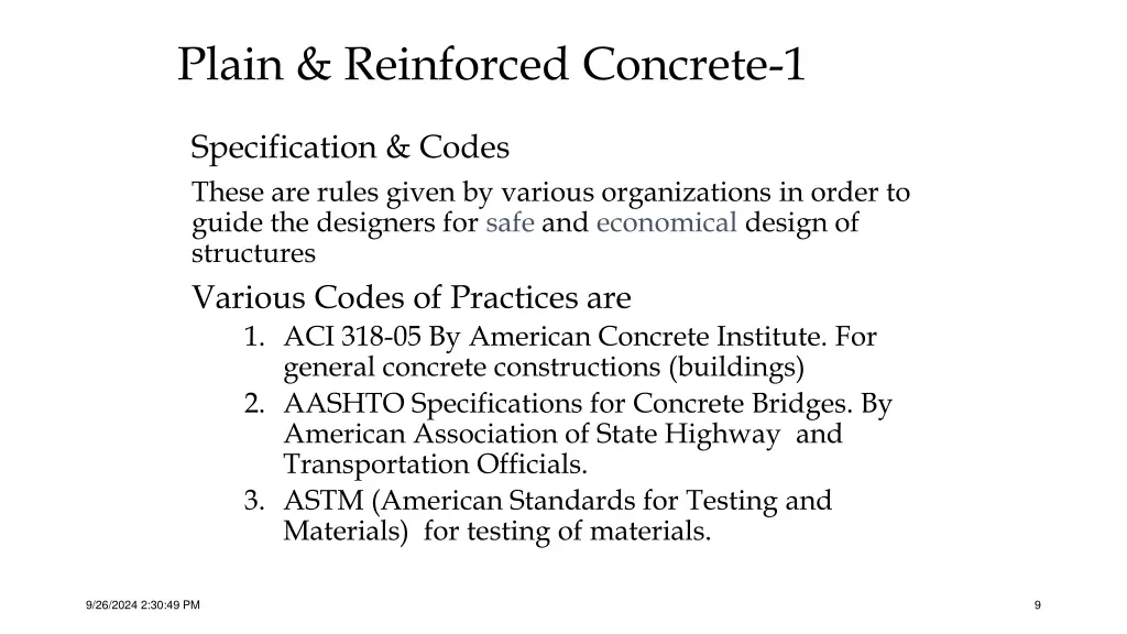 plain reinforced concrete 1 5