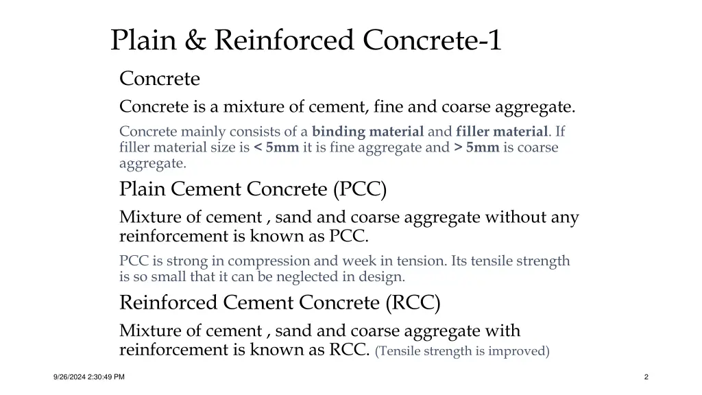 plain reinforced concrete 1 concrete concrete